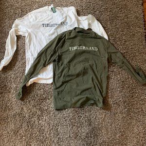 (2) Timberland Men's Medium Shirts Long Sleeve